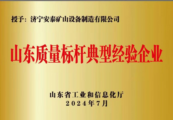 山東質量標桿典型經驗企業